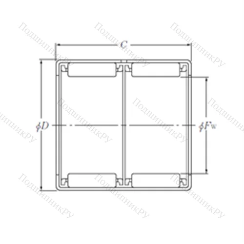 Подшипник игольчатый радиальный HMK 4540ZWD от производителя  NTN