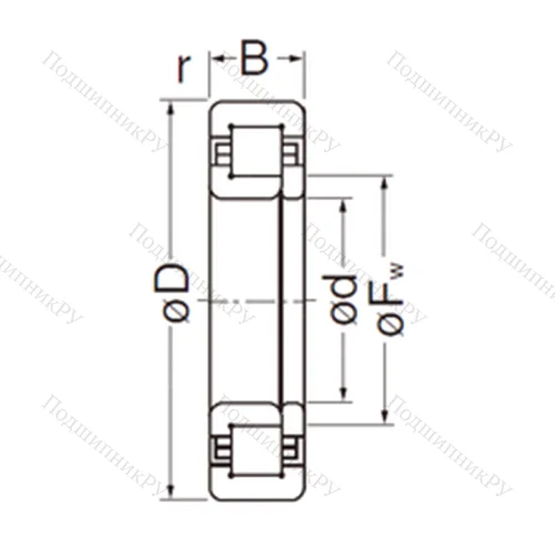 Подшипник роликовый радиальный NUP 304EG