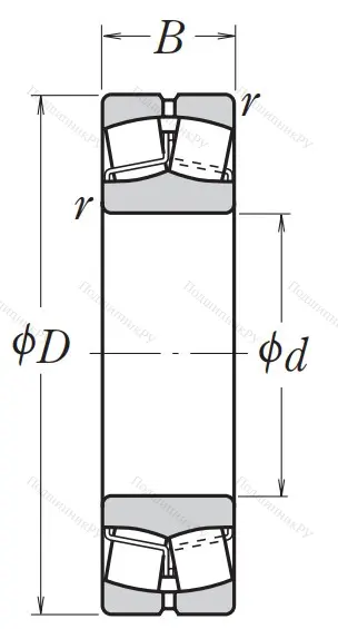 Сферический роликовый подшипник 22326 CAME 4C 3S 11