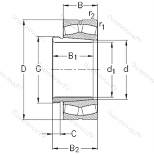 Подшипник роликовый радиальный самоцентрирующийся 239/530-K-MB-W 33+AH 39/530