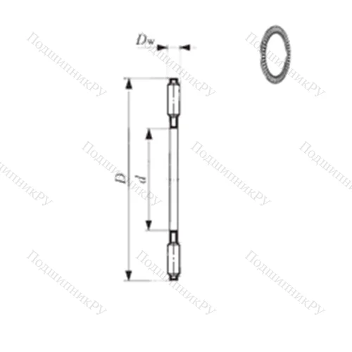 Подшипник игольчатый упорный NTB 75100 от производителя  IKO Подшипник игольчатый упорный NTB 75100 от производителя  IKO