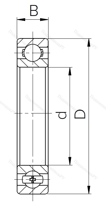 Шариковый однорядный подшипник 308 (6308) в Курске