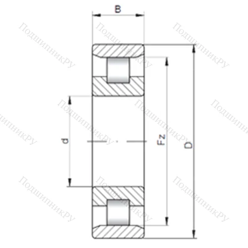 Подшипник роликовый радиальный N 29/710 от производителя  CX Подшипник роликовый радиальный N 29/710 от производителя  CX