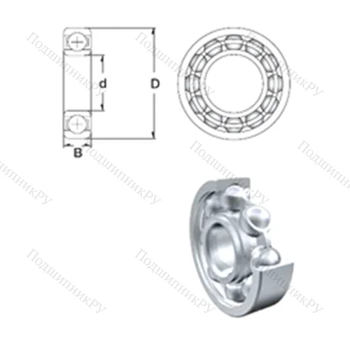 Подшипник шариковый радиальный 61904 от производителя  ZEN