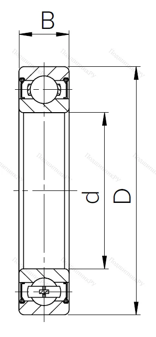 Шариковый однорядный подшипник 80109 (6009 ZZ) в Курске