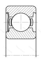 Подшипник  206008/1,5 размер 1,5x4x1,7