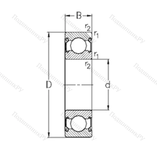 Подшипник шариковый радиальный 63/28-2Z