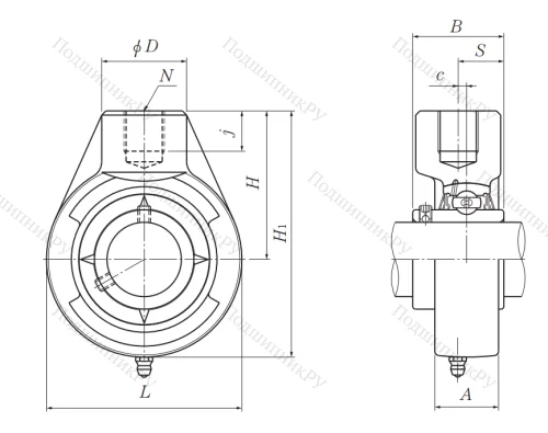 Подшипниковый узел UCHB 212 D 1 (UCHA 212) в Курске