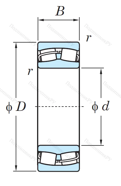 Сферический роликовый подшипник 22216 RZW 33