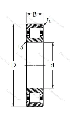 Цилиндрический роликовый подшипник N 409 V (102409) в Курске