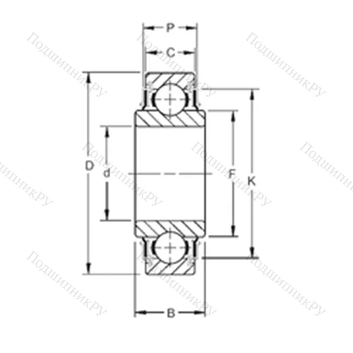 Подшипник шариковый радиальный 208KRR 2