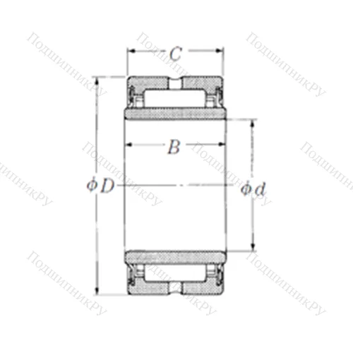 Подшипник игольчатый радиальный NA 4905TT