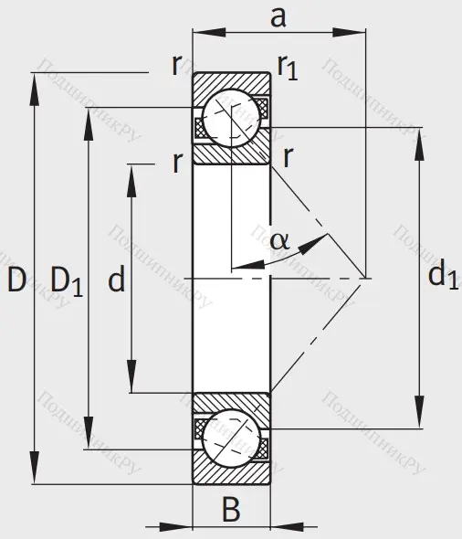 Однорядный шариковый подшипник