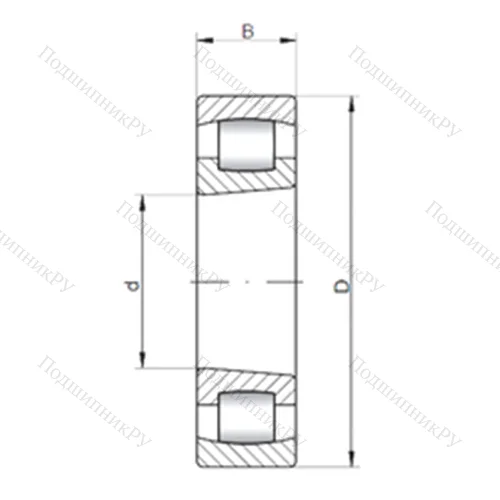 Подшипник роликовый радиальный самоцентрирующийся 20205 K от производителя  ISO