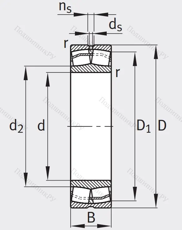 Сферический роликовый подшипник 22214 E 1 XL C 3
