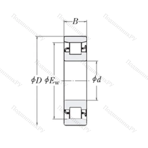 Подшипник роликовый радиальный XLRJ 8