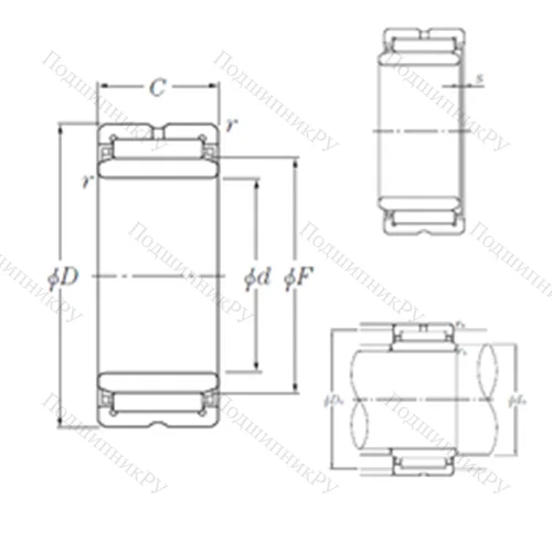 Подшипник игольчатый радиальный NA 4902R