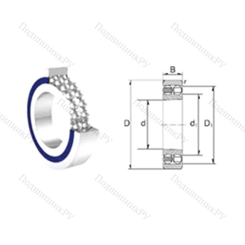 Подшипник шариковый радиальный самоцентрирующийся 1204-2RS