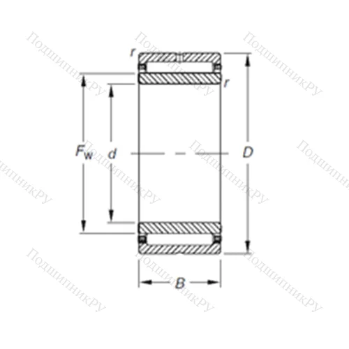 Подшипник игольчатый радиальный NKJ 17/20