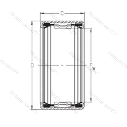 Подшипник игольчатый радиальный SCE 810PP
