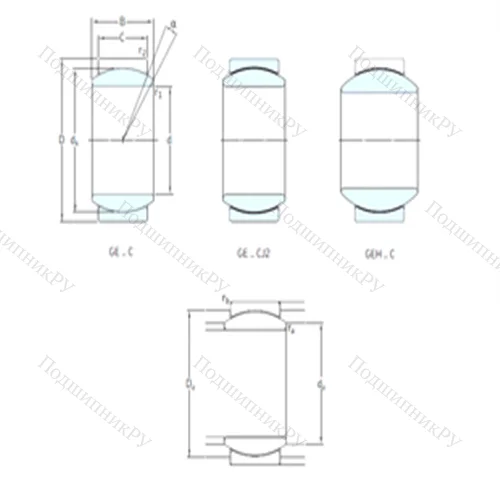 Подшипник скольжения сферический GE 50CJ 2