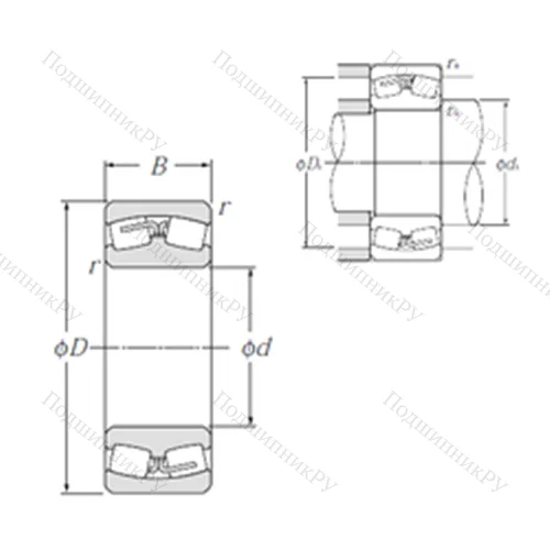 Подшипник роликовый радиальный самоцентрирующийся 240/850B от производителя  NTN Подшипник роликовый радиальный самоцентрирующийся 240/850B от производителя  NTN