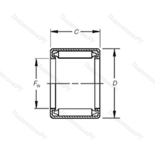 Подшипник игольчатый радиальный B-2-1/2-4 от производителя  TIMKEN Подшипник игольчатый радиальный B-2-1/2-4 от производителя  TIMKEN