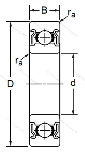 Миниатюрный шариковый подшипник 80018 К2С17 (608 ZZ) в Курске