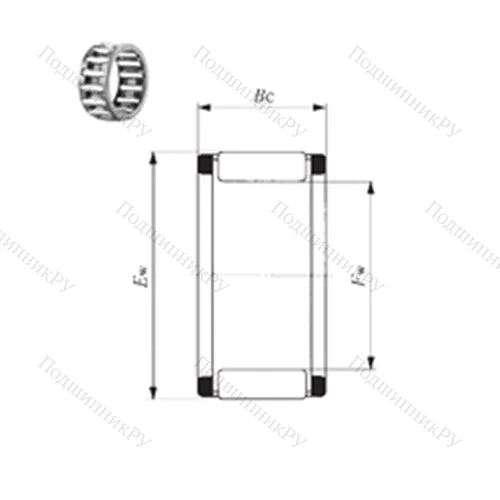 Подшипник игольчатый радиальный KT 232913 EG от производителя  IKO Подшипник игольчатый радиальный KT 232913 EG от производителя  IKO