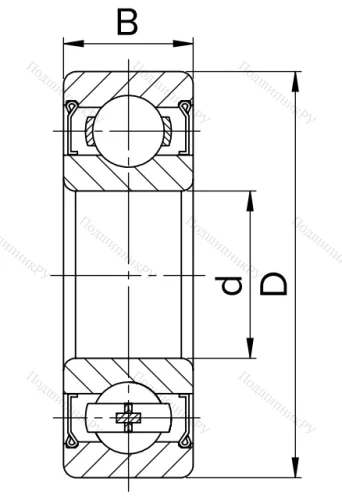 Миниатюрный шариковый подшипник 80019 (609 ZZ) 69PP62SBT9 в Курске