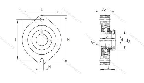 Подшипниковый узел FLCTE 12 XL в Курске