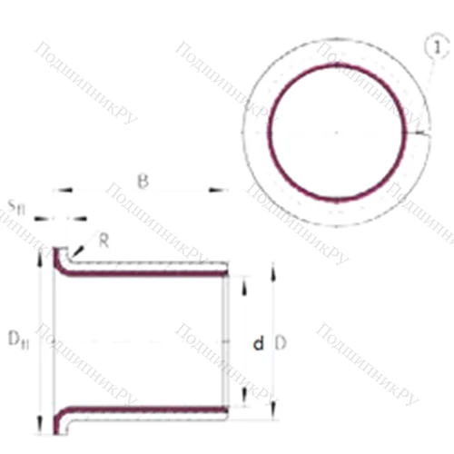 Подшипник скольжения EGF 25165-E 40