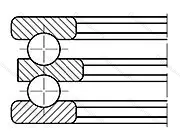 Подшипник  38209 (52209) размер 35/45x73x37
