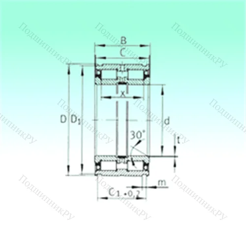 Подшипник роликовый радиальный SL 045019-PP от производителя  NBS