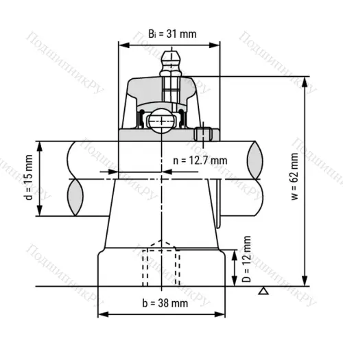 Подшипниковый узел UCPA 202 - Вал: 15 мм от производителя  LPZ