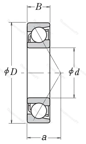 Однорядный шариковый подшипник 7214 BEAT 85 от производителя  NSK