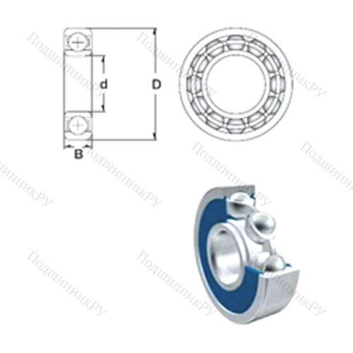 Подшипник шариковый радиальный 6026-2RS от производителя  ZEN