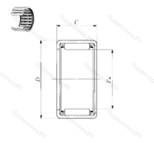 Подшипник игольчатый радиальный BHA 88 Z от производителя  IKO