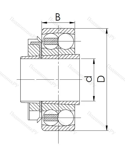 Двухрядный шариковый подшипник 11214 (1216 K + H 216) в Курске