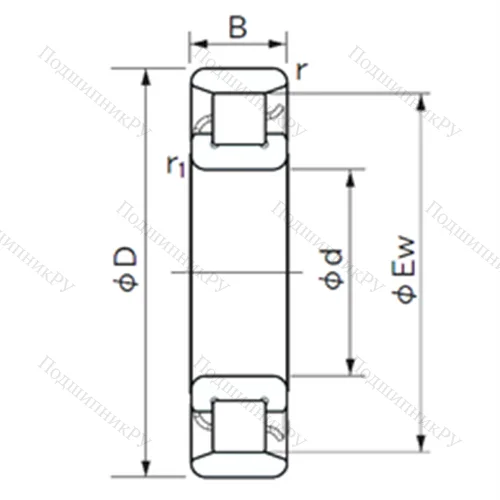 Подшипник роликовый радиальный N 1026