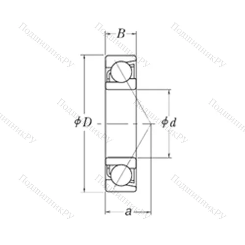 Подшипник шариковый радиально-упорный MJT 4