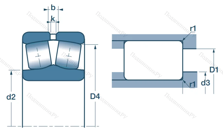 Сферический роликовый подшипник с конической посадкой на вал