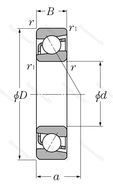 Однорядный шариковый подшипник