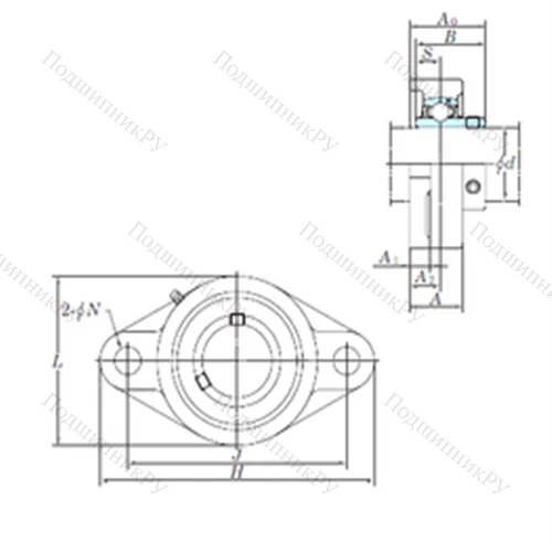 Подшипниковый узел шариковый радиальный UCFL 204-12 от производителя  KOYO