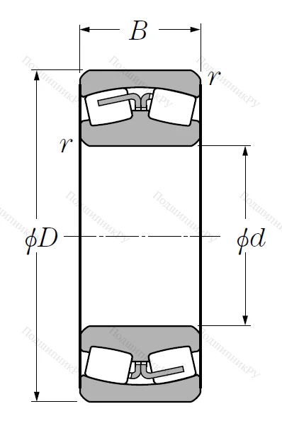 Сферический роликовый подшипник 22218 BD 1 (22218 B (EA) D 1)