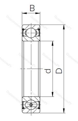 Шариковый однорядный подшипник 1000902 ZZ (61902 ZZ) в Курске