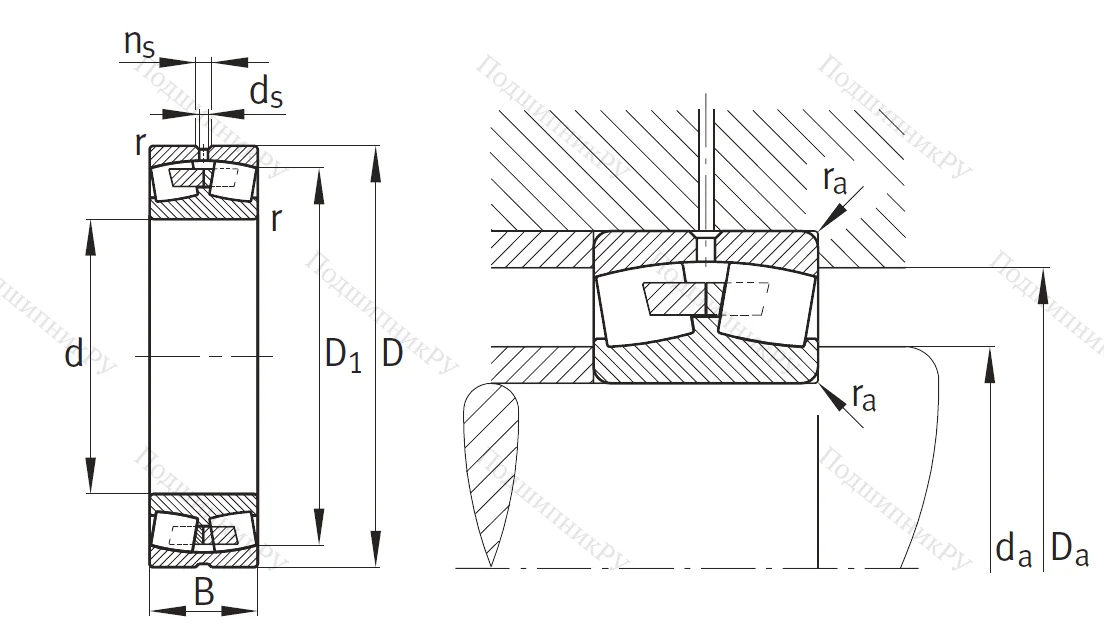 Сферический роликовый подшипник