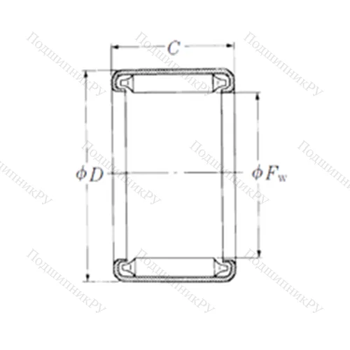 Подшипник игольчатый радиальный B-2 1/2 5 от производителя  NSK Подшипник игольчатый радиальный B-2 1/2 5 от производителя  NSK