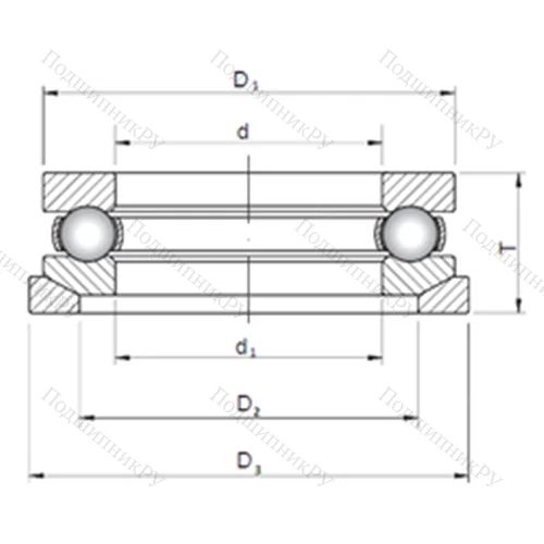 Подшипник шариковый упорный 53201U+U 201 от производителя  CX