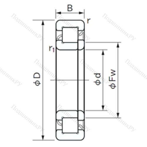 Подшипник роликовый радиальный NUP 2230 E